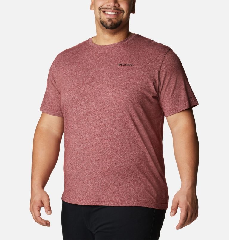Men\'s Columbia Thistletown Hills Short Sleeve T Shirts Red | Plus Size CA-YL56C